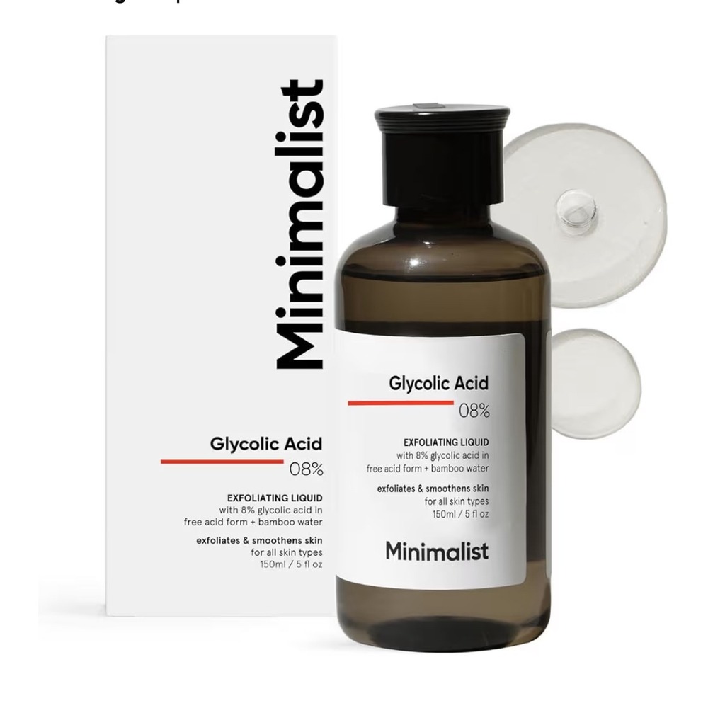 SALE‎ Minimalist Glycolic Acid 8% Exfoliating Liquid 5.07 oz Free From Fragrance